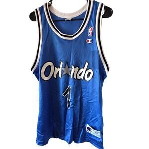 Vtg 90s Champion sz 40 Orlando Magic Penny Hardaway Jersey Blue